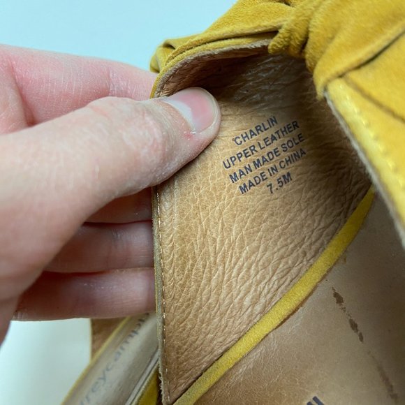 Jeffrey Campbell Womens Charlin Yellow Suede Pointed Toe Mule Flats Size 7.5 - Picture 10 of 10